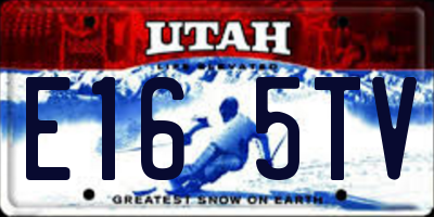 UT license plate E165TV