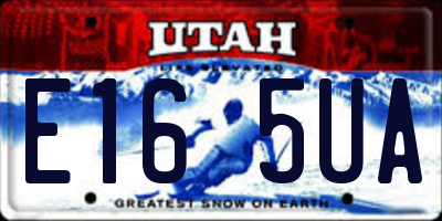 UT license plate E165UA