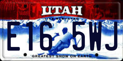 UT license plate E165WJ