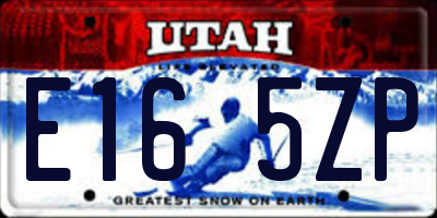 UT license plate E165ZP