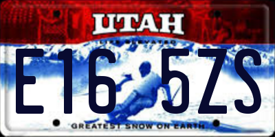 UT license plate E165ZS