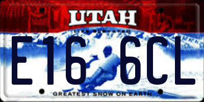 UT license plate E166CL