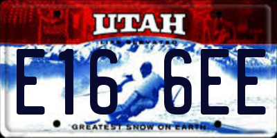UT license plate E166EE