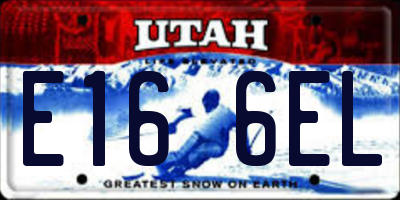 UT license plate E166EL