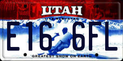 UT license plate E166FL