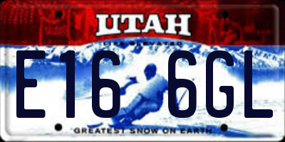 UT license plate E166GL