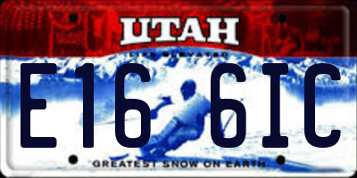 UT license plate E166IC