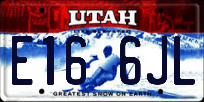 UT license plate E166JL