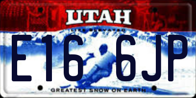 UT license plate E166JP