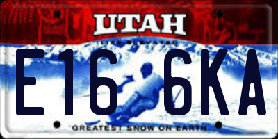 UT license plate E166KA