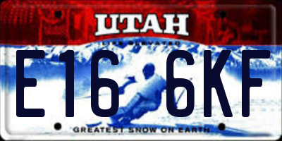 UT license plate E166KF