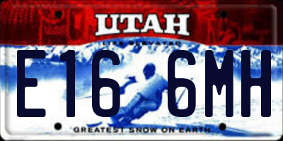 UT license plate E166MH