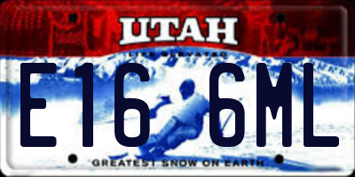UT license plate E166ML