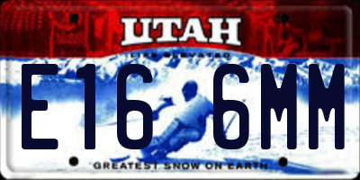 UT license plate E166MM