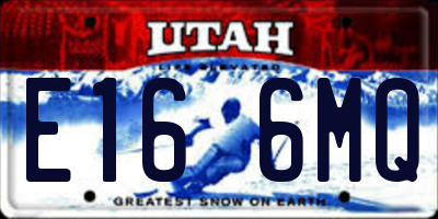 UT license plate E166MQ