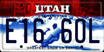 UT license plate E166OL