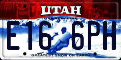 UT license plate E166PH