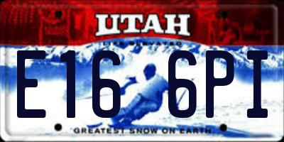UT license plate E166PI
