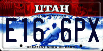 UT license plate E166PX