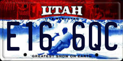 UT license plate E166QC