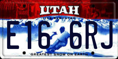 UT license plate E166RJ