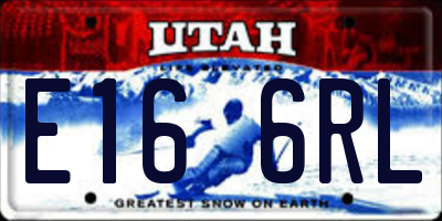UT license plate E166RL