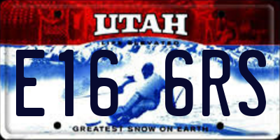 UT license plate E166RS