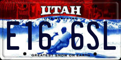 UT license plate E166SL