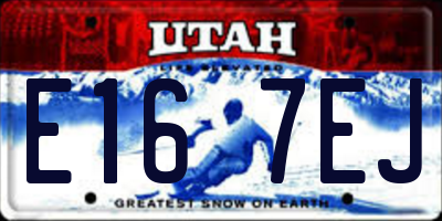 UT license plate E167EJ