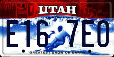 UT license plate E167EO