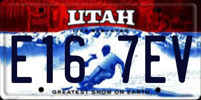 UT license plate E167EV