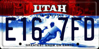 UT license plate E167FD