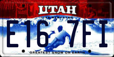 UT license plate E167FI