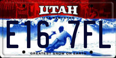 UT license plate E167FL