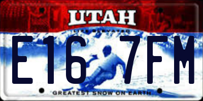 UT license plate E167FM