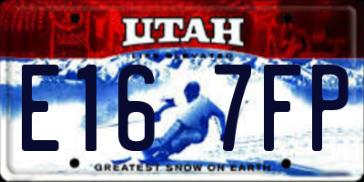 UT license plate E167FP