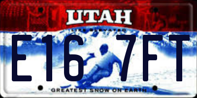 UT license plate E167FT