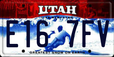 UT license plate E167FV