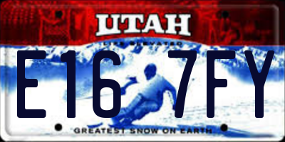 UT license plate E167FY