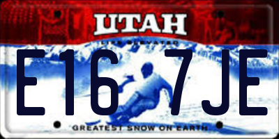 UT license plate E167JE