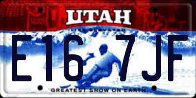 UT license plate E167JF