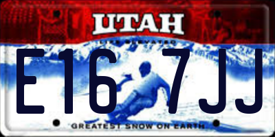 UT license plate E167JJ