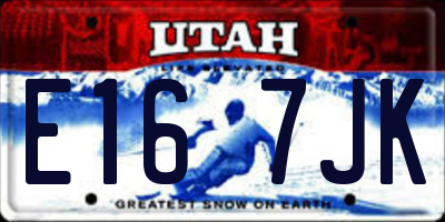 UT license plate E167JK