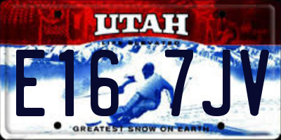 UT license plate E167JV