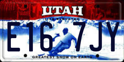 UT license plate E167JY