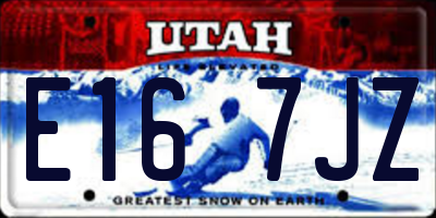 UT license plate E167JZ
