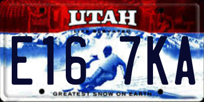 UT license plate E167KA