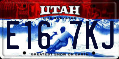 UT license plate E167KJ