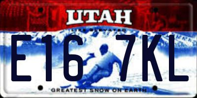 UT license plate E167KL