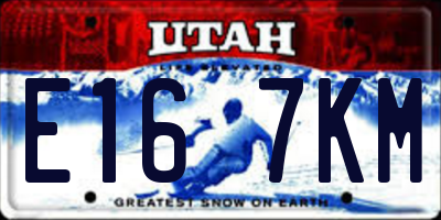 UT license plate E167KM